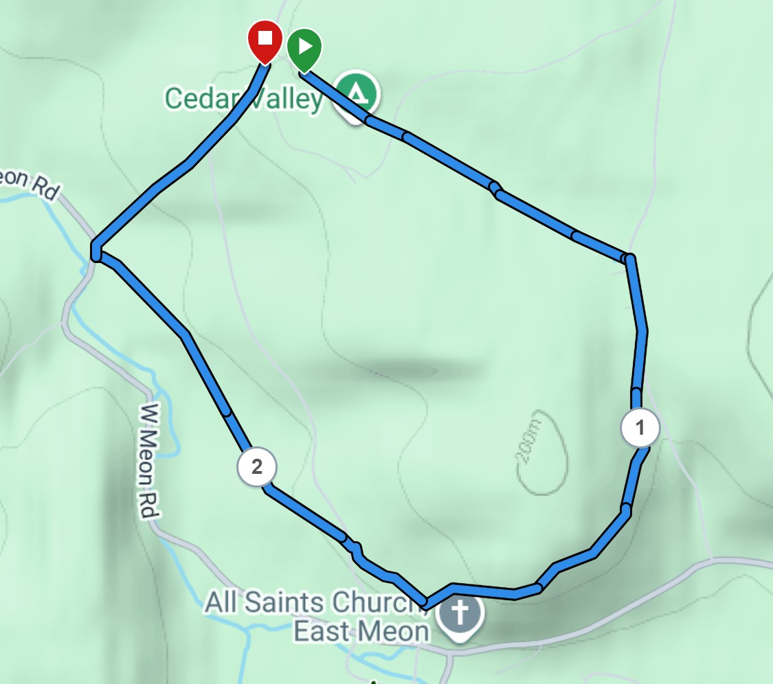 Map of the Kissing Gate Walk from The Dell